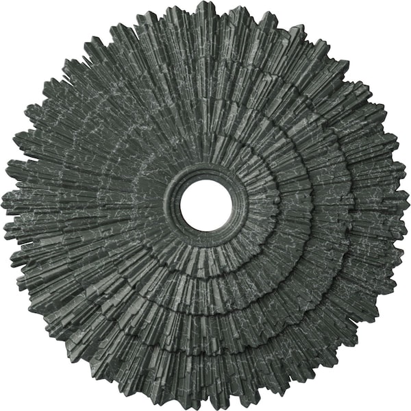 Ekena Millwork Eryn Ceiling Medallion (Canopies up to 4"), 24 3/4"OD x 3 1/4"ID x 1 7/8"P, Athenian Green Crackle CM24ENAGC - main